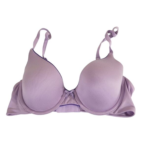 Maidenform Comfort Devotion Purple Demi Adjustable Underwire T-Shirt Bra SZ 34C - Picture 1 of 7